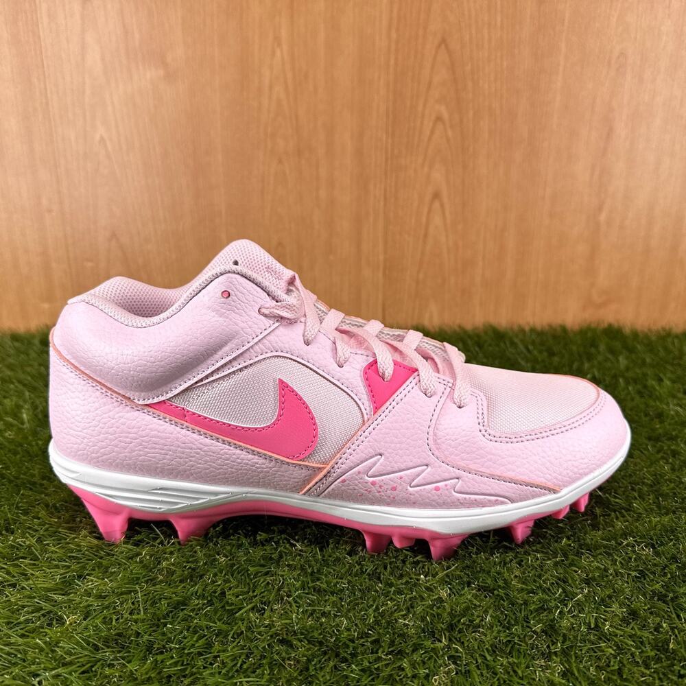 Jordan Stadium 90 Low TD Pink White Football Cleats HQ0210-600 Men's Size 11 - Picture 2 of 8
